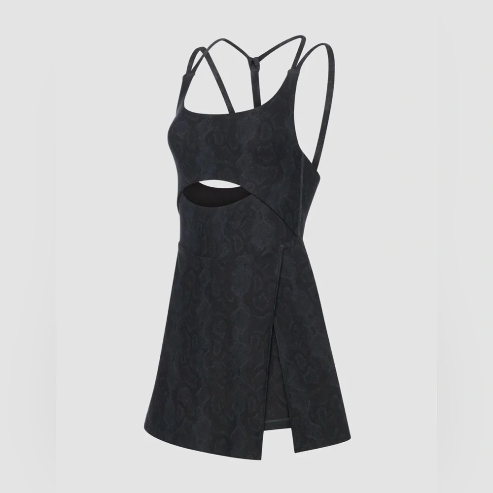 Savage X Fenty Dusky Grey Boa Baddie Print Sporty Dress with Shorts - Picture 5 of 9